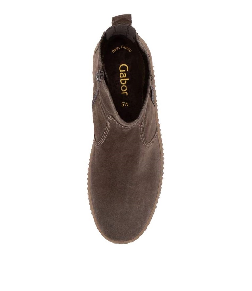 Gabour | Bottines Exclusives En Daim Tartufo Abarcy